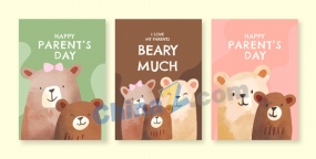 韩国父母节庆祝活动贺卡